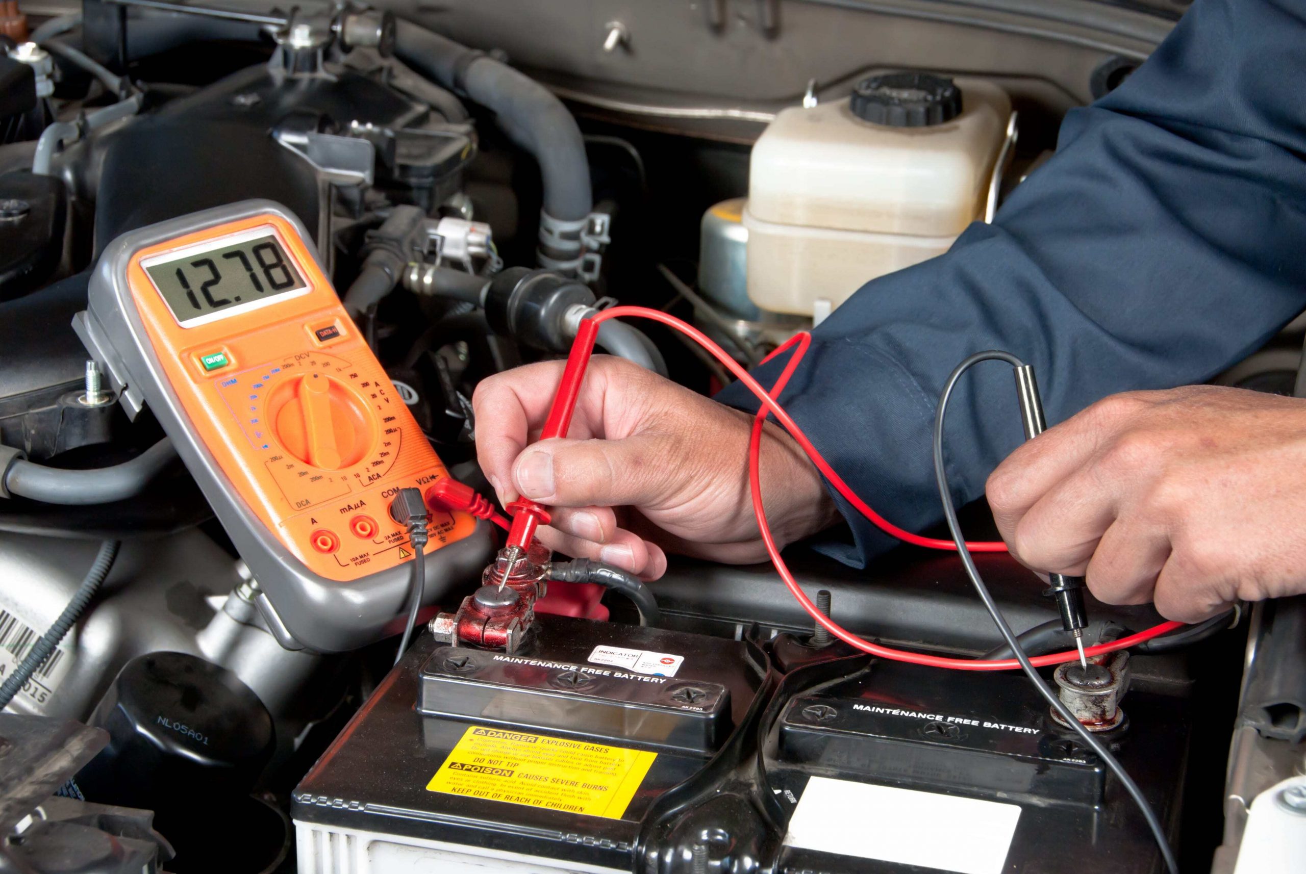 car battery inspection